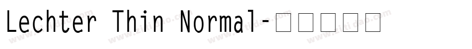 Lechter Thin Normal字体转换